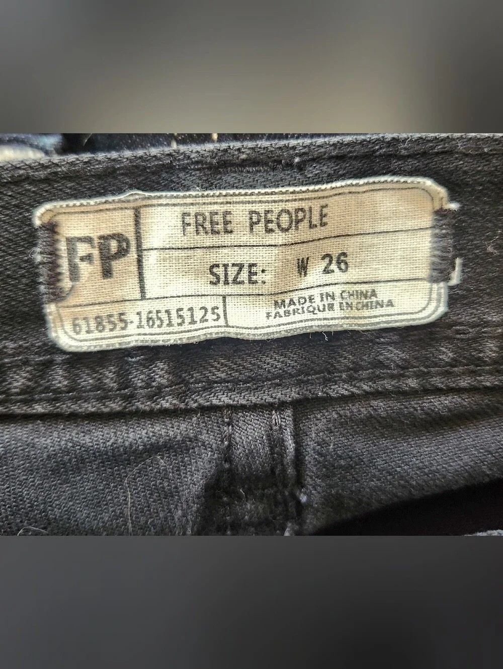 FREE PEOPLE BLACK SKINNY SIDE LEG ZIPPER JEANS, 26